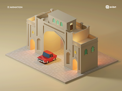 Quran Gate‌ 3d 3dart 3dartist 3dartwork 3dmodel 3dmodeling 3drender artist artwork blender c4d cinema4d digitalart dribbble isometric lowpoly lowpolyart maya render rendering