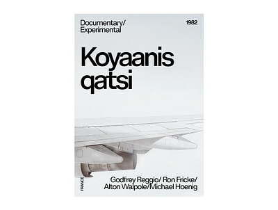 Koyaanisqatsi digital documentary experimental fontlove graphic helvetica koyaanisqatsi poster poster art swiss design typogaphy