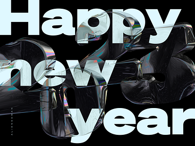 HNY2023 2023 3d 3d text black designlove graphic art graphic design happy happynewyear new year poster art posterdesign typography