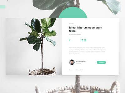 Product Detail Page nature plants product ui