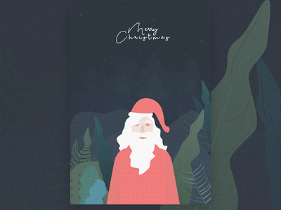 Merry Christmas! christmas designlove forest graphic art merrychristmas night poster art santa claus