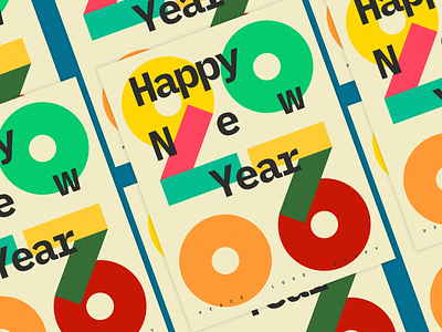 HNY2020 2020 bauhaus colours designlove font graphic art happy happy new year illustration love new peace poster poster art swiss design typogaphy year