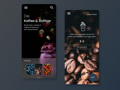 Coffee Bar graphic design ui