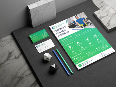 Green Feather branding design business card design stationery design