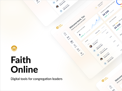 Product Design for Faith Online app charts dashbaord design minimal typography ui ux web website