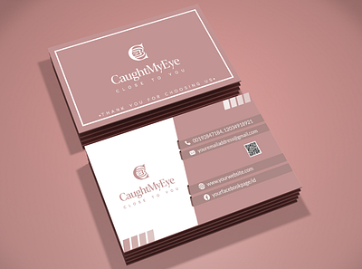 Business Card for Caught My Eye adobe illustrator brand identity business card company design graphic design illustration logo logo design minimal modern online shopping professional shopping unique