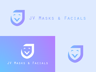 Logo design for JV Masks & Facials brand brand identity company design facial graphic design illustration logo logo design mask minimal modern professional simple skincare