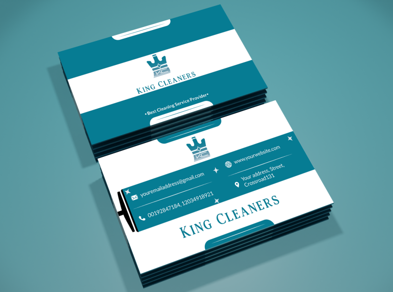 Business Card for King Cleaners by eEZe Designs on Dribbble