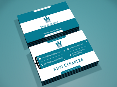 Business Card for King Cleaners brand identity business card business card design clean logo cleaners logo design graphic design illustration king logo logo logo design minimal minimalist modern professional unique