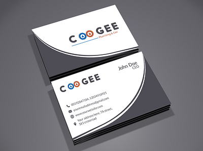 Business Card for COOGEE brand identity business card business card design company design gas graphic design illustration logo logo design minimal modern plumbing plumbing and gas professional unique