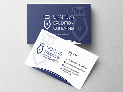 Business Card for Ventus Erudition Coaching adobe illustrator brand identity business card business card design clean coaching coaching business card creative design education education business card graphic design illustration logo design minimal modern professional school school business card unique