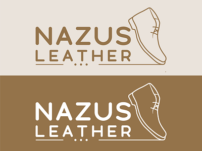 Logo Design for Nazus Leather banner brand identity combination mark logo creative design facebook banner facebook banner design facebook cover graphic design illustration leather company logo leather logo leather related logo logo logo design minimal pictorial logo professional unique unique logo