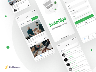 Mobile App Design for InstaGigs design illustration mobileappdesignmobileuiux ui