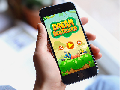 Dream Destroyer 2d art 2d graphics design arcade games bubble shoot casual game ui design