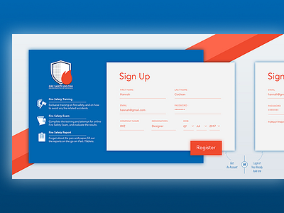 Risk Assessed homepage landing page signup design website design website development