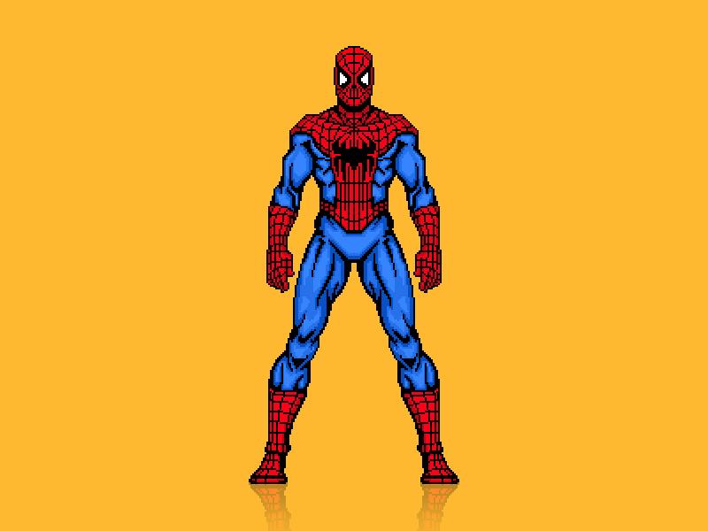 Spiderman animation character goldman illustration movie spiderman superhero vector