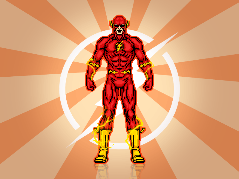 Flash animation character comic flash hero illustration superhero