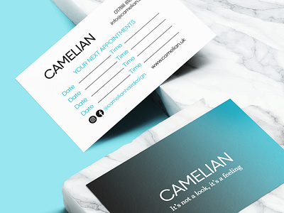 Camelian Hair Design - Appointment Cards branding design graphic design typography