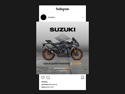 Suzuki - GSX-R100R Phantom - Instagram Mockup graphic design