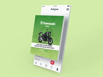 Kawasaki - Z400 - Instagram Mockup