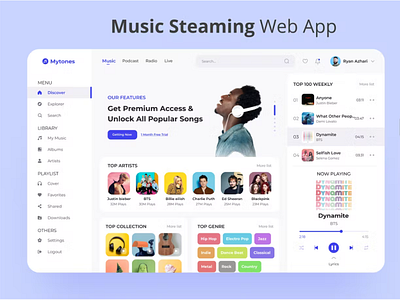 Mytones - Music Streaming Web App