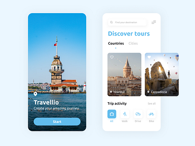 Travel app concept