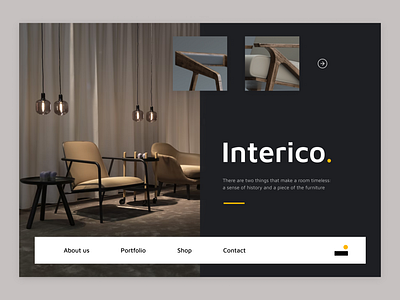 Interior studio - landing page concept design furniture interior landing ui uiux web