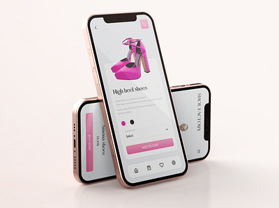 Mobile concept for a shoes store app design concept design fashion mobile online shop shoes style ui uiux wardrobe