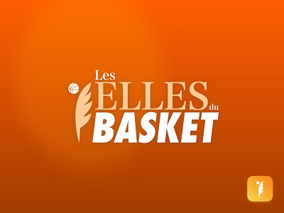 Les elles du basket banding basket basketball design girl identity logo orange wing