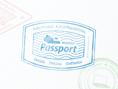 Accesso Passport Stamp branding logo passport stamp