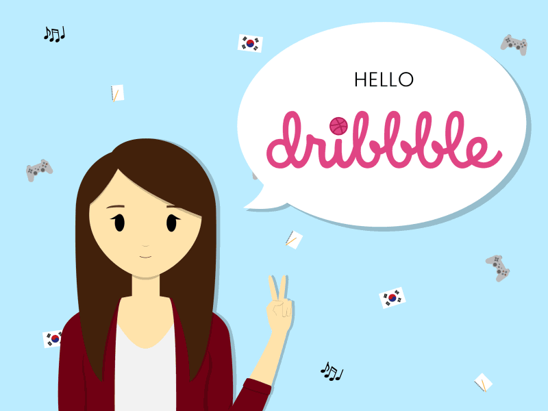 Hello dribbble! debut hello illustration invite profile