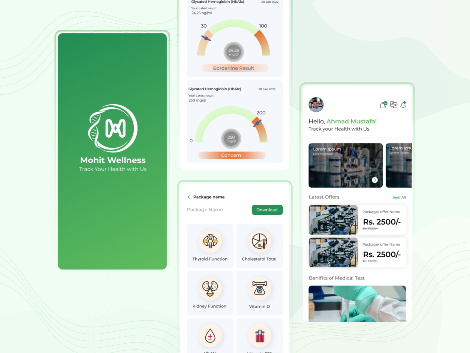 Medical Laboratory app UI by Dharmi Tagline on Dribbble