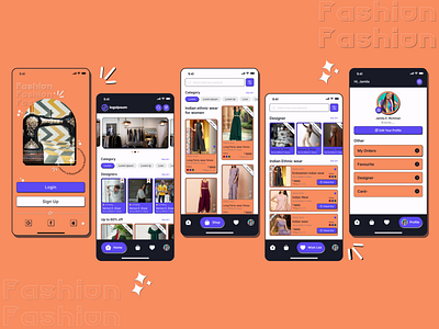 NeuBrutalism UI style - E commerce: fashion  App