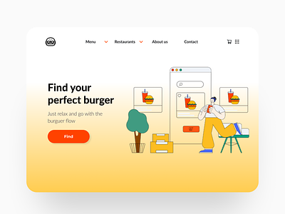 Perfect Burger | Landing page 🍔 argentina burger design food graphic design illustration landing page logo ui ux vector