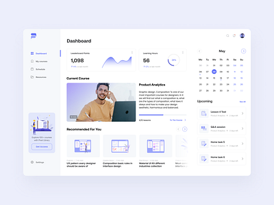 E-learning Platform Dashboard design