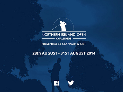 Northern Ireland Open 2014 Landing Page blue duotone golf holding page landing page open sans white
