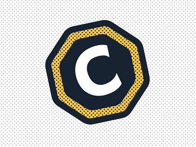 Personal Branding brand c flat logo navy personal brand shape white yellow