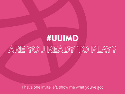 Are you ready to play? ball dribbble dribbble invite invitation pink