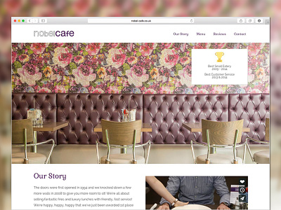 Nobel Cafe Website cafe photography responsive restaurant rwd video website