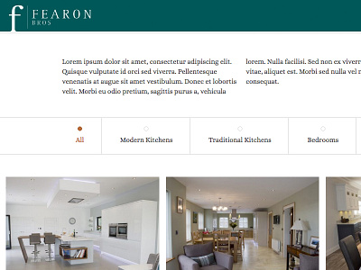 User Experience of Fearon Bros design portfolio sub nav ui ux web web design