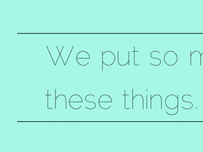 Just Things quote raleway typecast typography