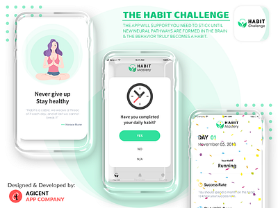 The Habit Challenge android app android app design app app design appdesign create an app design fitness app ui ux