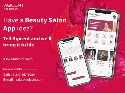 Beauty Salon App agicent android app app design create an app design ios app salonapp ui ux