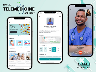 Telemedicine App Concept UI agicent app design create an app design digital health doctors goodrxcare healthcare healthy lifestyle mdlive medicine telehealth telemedicine ui ux