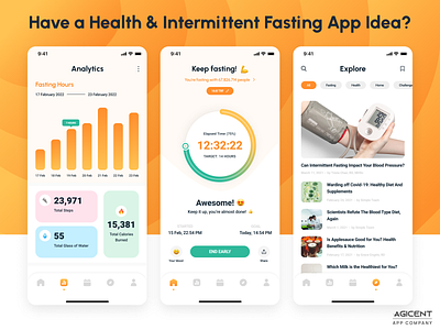 Intermittent Fasting App agicent alternate fasting android app app company app design blogs create an app diet dieting app fasting fasting app health healthy hflc intermittent fasting ios app ketogenic lose fat ui ux