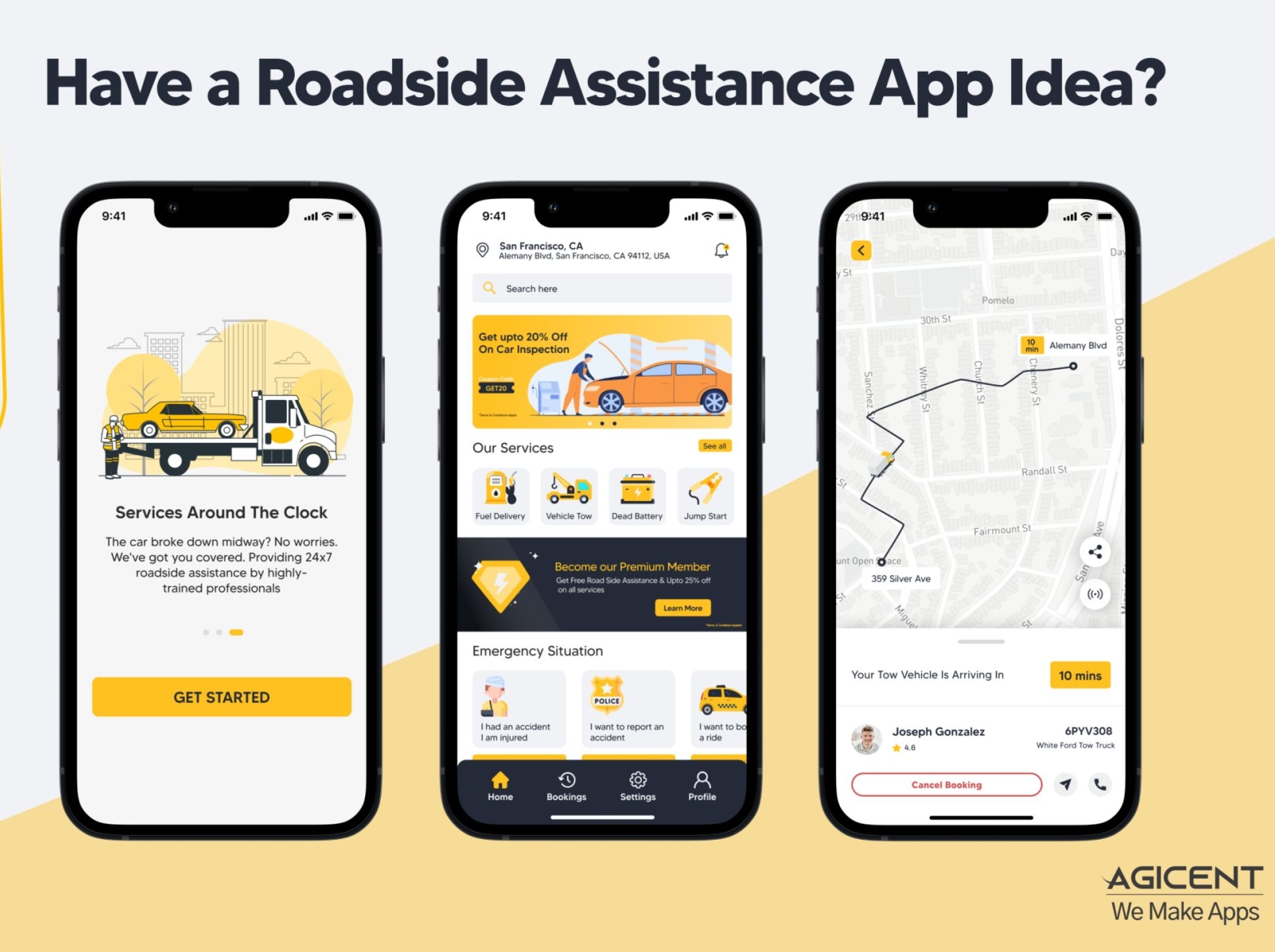 Roadside Assistance App - Concept UI agicent android app app design automotiveindustry autorepair carrepairs create an app design drivesafely ios app roadservice roadsideassistance roadsideassistanceapp towing towtruck towtruckdriver towtrucksofinstagram truckrepair ui ux
