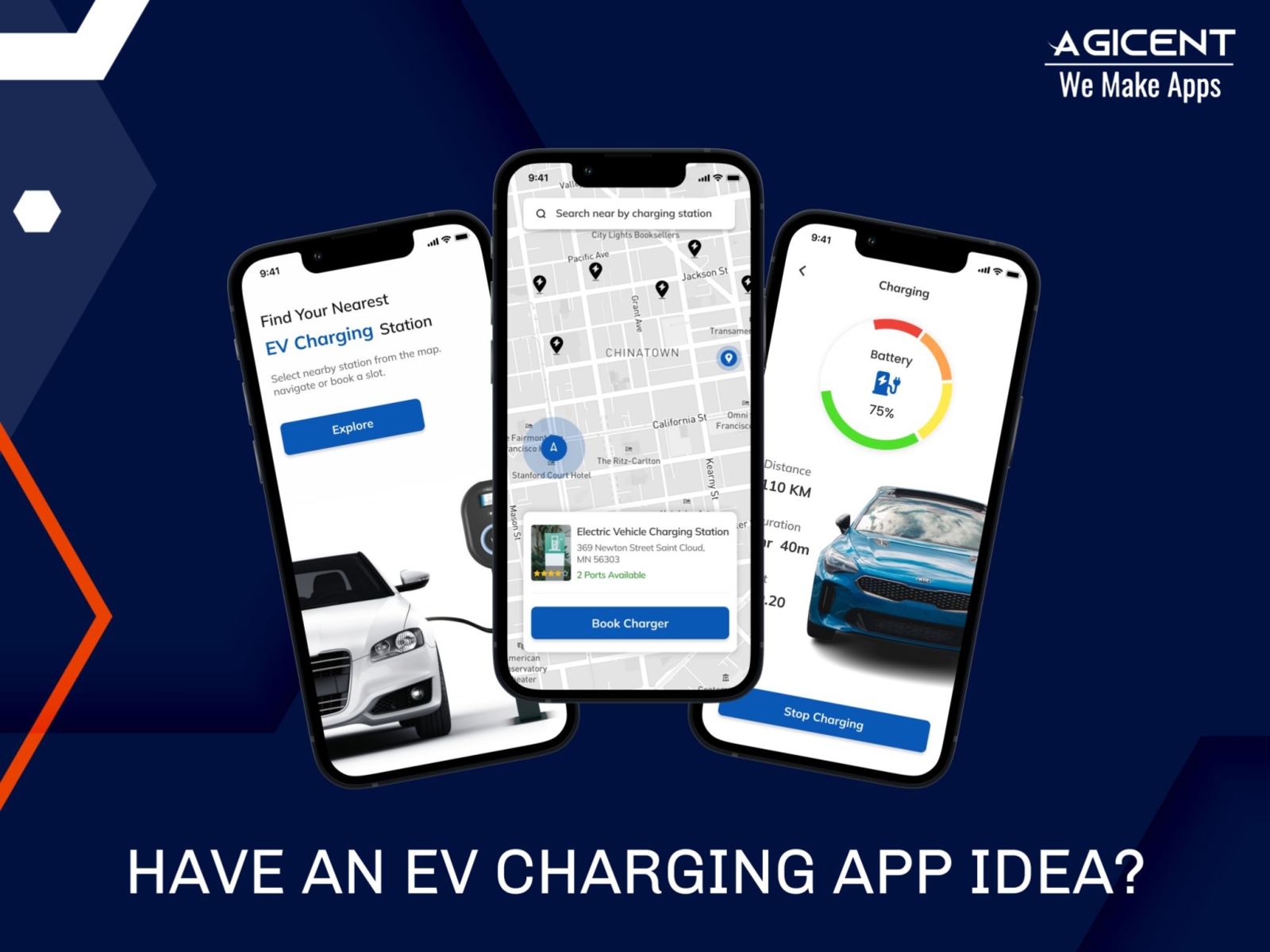 EV Charging Station Finder - App Concept