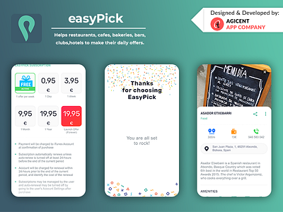 Easypick android app app app design create an app design food and drink food ordering app foodapp fooddrink icon ios app ios app design ui ux web