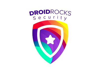 DroidRocks Security logo colorful colorfull design dribbble flatlogodesign illustration logo minimalist logo vector