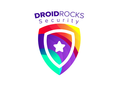 DroidRocks Security logo colorful colorfull design dribbble flatlogodesign illustration logo minimalist logo vector